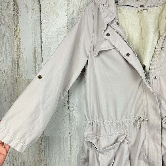paradis térre cream military zip up jacket womens size small - Picture 5 of 8